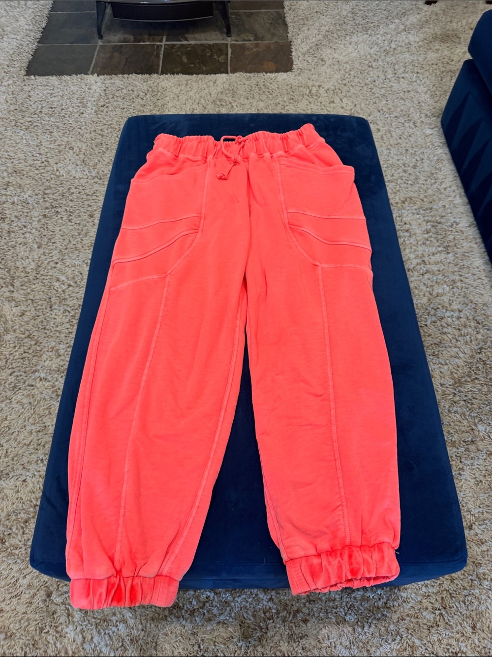 Women's Coral Drawstring Jogger Pants with Pockets